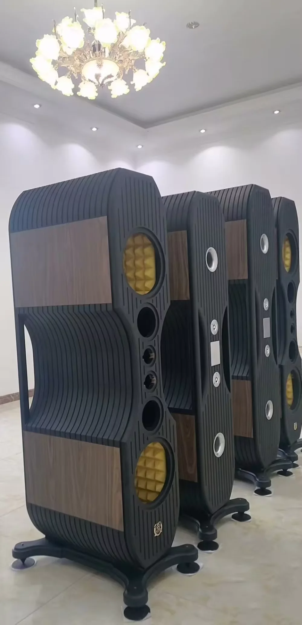 XY-01 DIY Customized Loudspeaker Box Four Frequency Division Empty Box HIFI Empty Speaker Box(1 Pair)