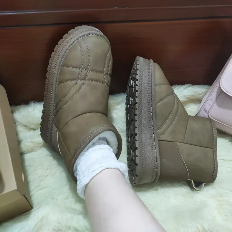 Winter Selling New Women's Snow Boots 2024 Home Casual Slip-on Ankle Boots Plush Warm and Comfortable Thick Sole Botas Femininas