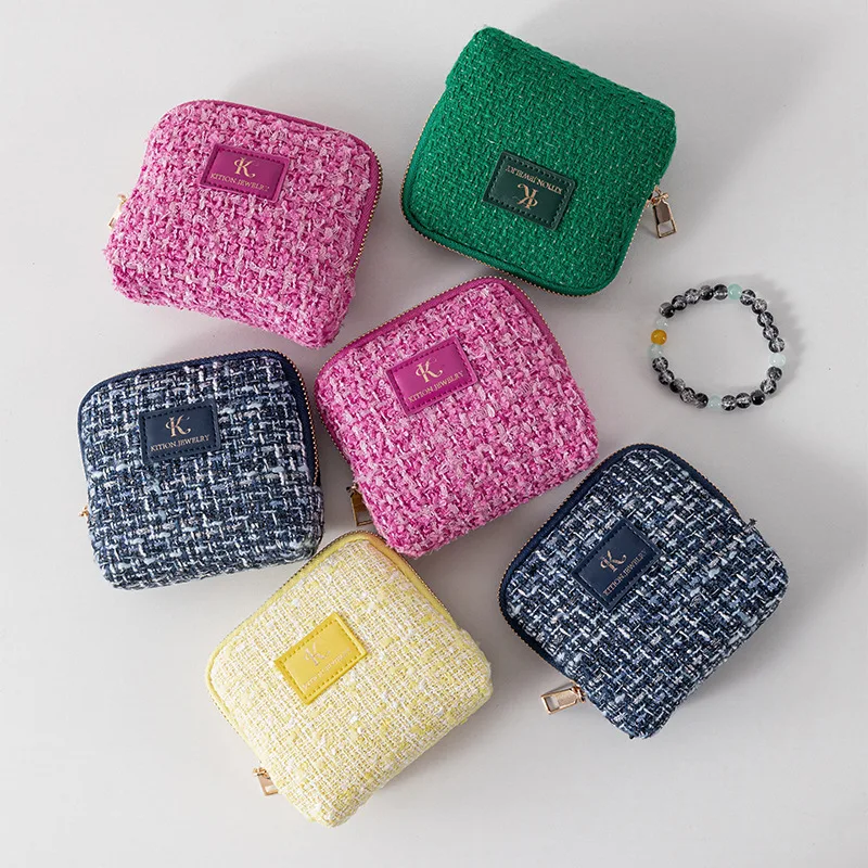 

Mini Cosmetic Bag Multi-Compartment Multi Layer Jewelry Bag Jewelry Storage Bag Lightweight Travel Jewelry Organizer For Storage