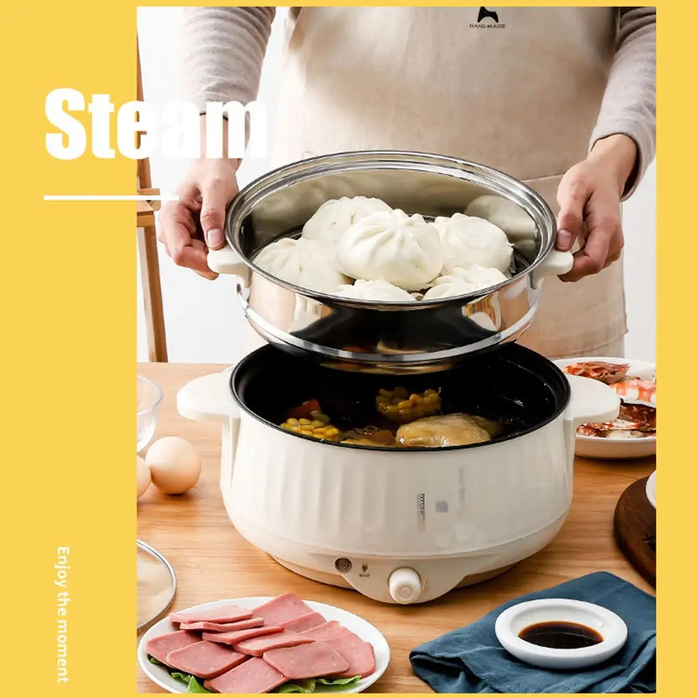 Student Dormitory Electric Cooker, Multi-Function Household Electric Cooker, Takeaway Hot Pot, Electric Wok, Steamer, Non-Stick