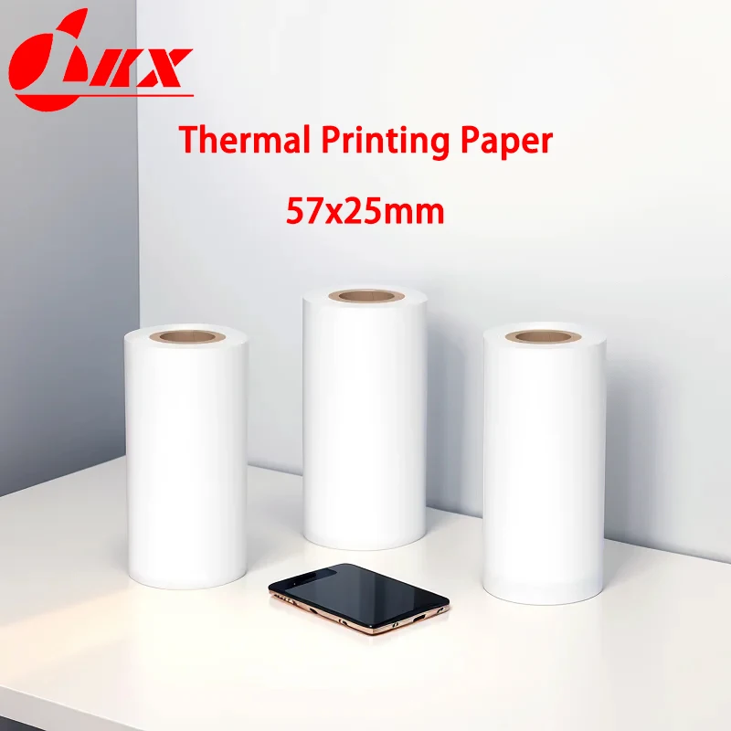 

LKX 57*25MM Thermal Paper Label Sticker Self-adhesive Rolls Paper for Mini Printer Instant Print Kids Camera Photo Paper