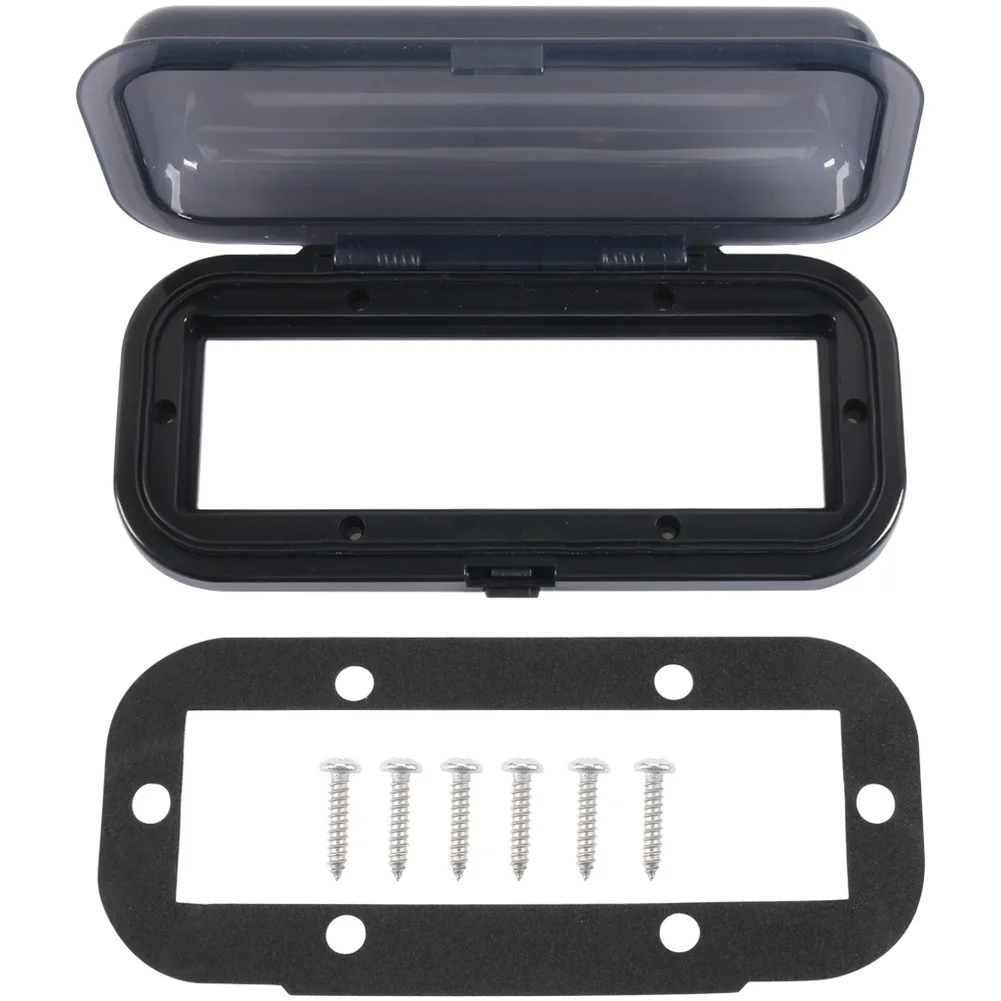 ABS Waterproof Speaker Cover IP65 Marine Audio Protector Smoke Gray Press Lock Shield For Boat Watercraft Radio CD Player Case