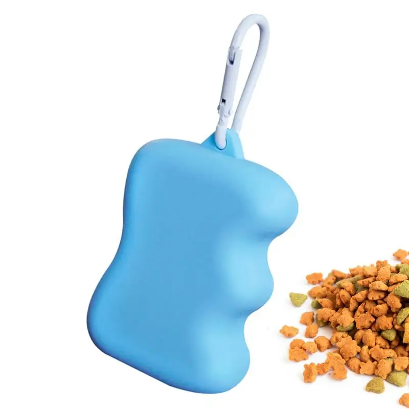 Silicone Dog Treat Pouch Portable Walking Bag Dog Treat Bag Silicone Waterproof Training Pet Puppy Bag Snack Treat Food Holder