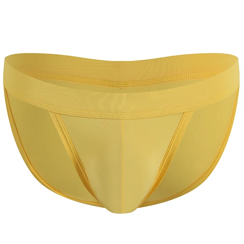 

Sexy Men's Underwear Ice Silk Briefs Low-rise Breathable U-Convex Pouch Underpants
