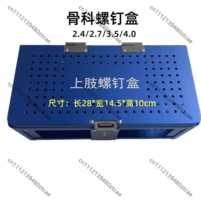 Multi-Spec Hollow Screw Storage Case Orthopedic Instrument Box Fit 2.4mm 2.7mm 3.5mm 4.0mm Bone Implant Screw Organizer
