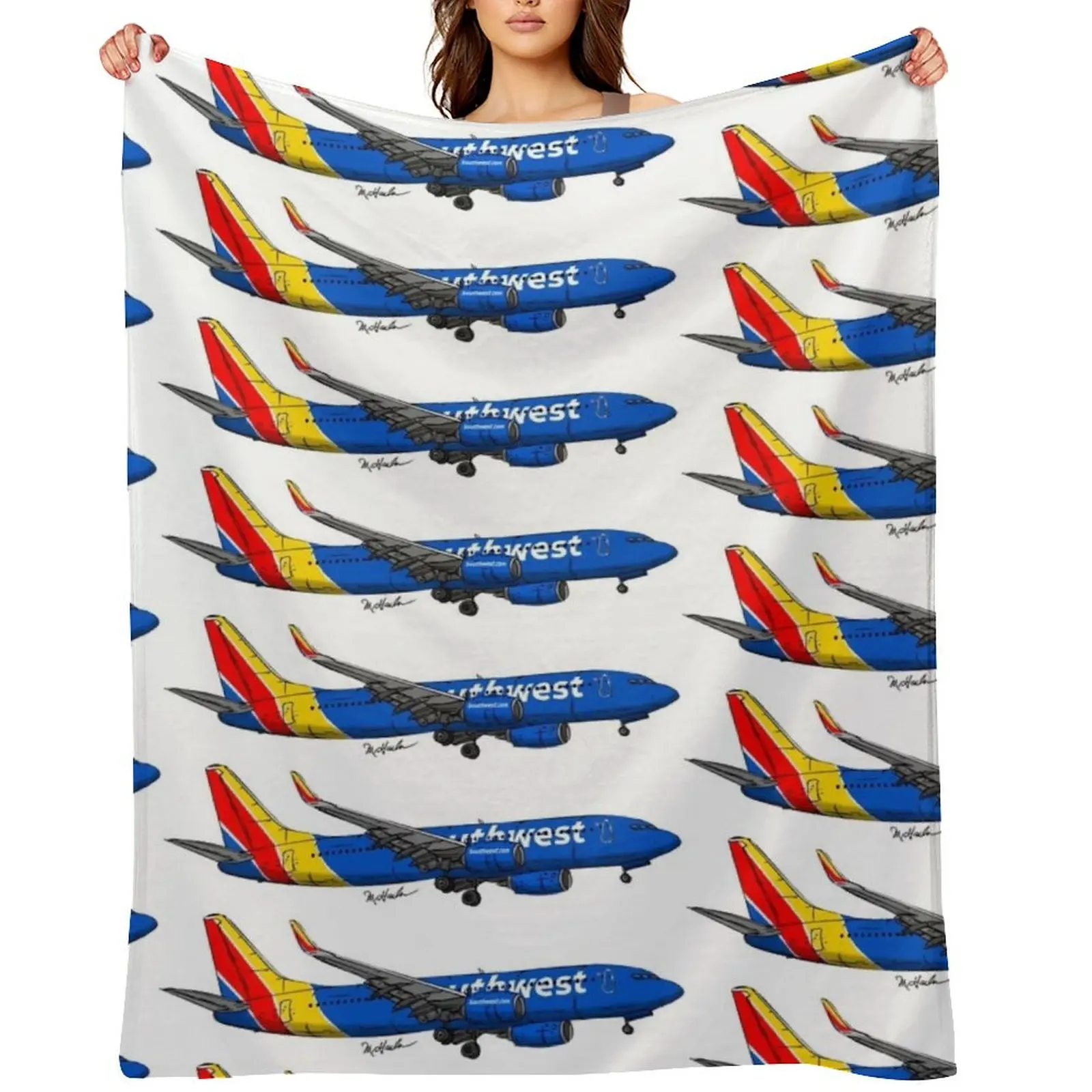

Being 737 Southwest Throw Blanket Vintage decorative Luxury Designer Plaid Blankets