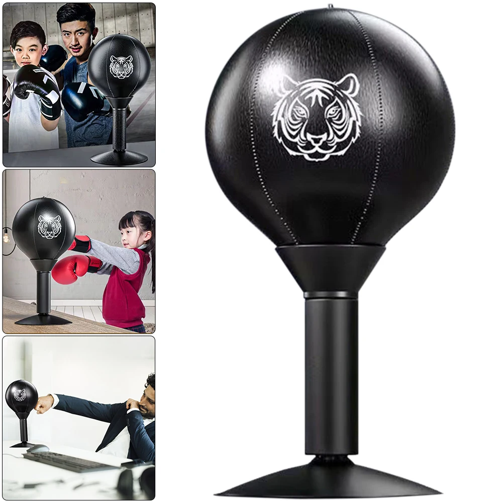 PU Desktop Boxing Ball with Suction Cup Table Punching Bag Boxing Speed Ball Heavy Duty Stress Relief Boxing Training Punch Ball