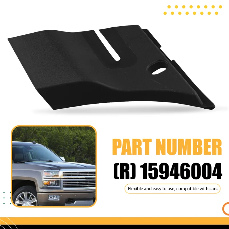 A02Q-Car Windshield End Cap For Silverado 1500 2500 3500 Sierra 07-14 Side Wiper Cowl Grille Panel 15946004(R)