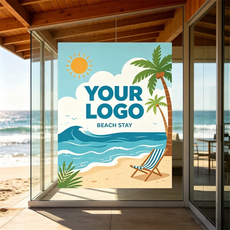 Any Size 100cm Custom StickerIndoor Outdoor Hotel Shop Hairdressing Warning Message Bookstore Commercial Advertising promotion
