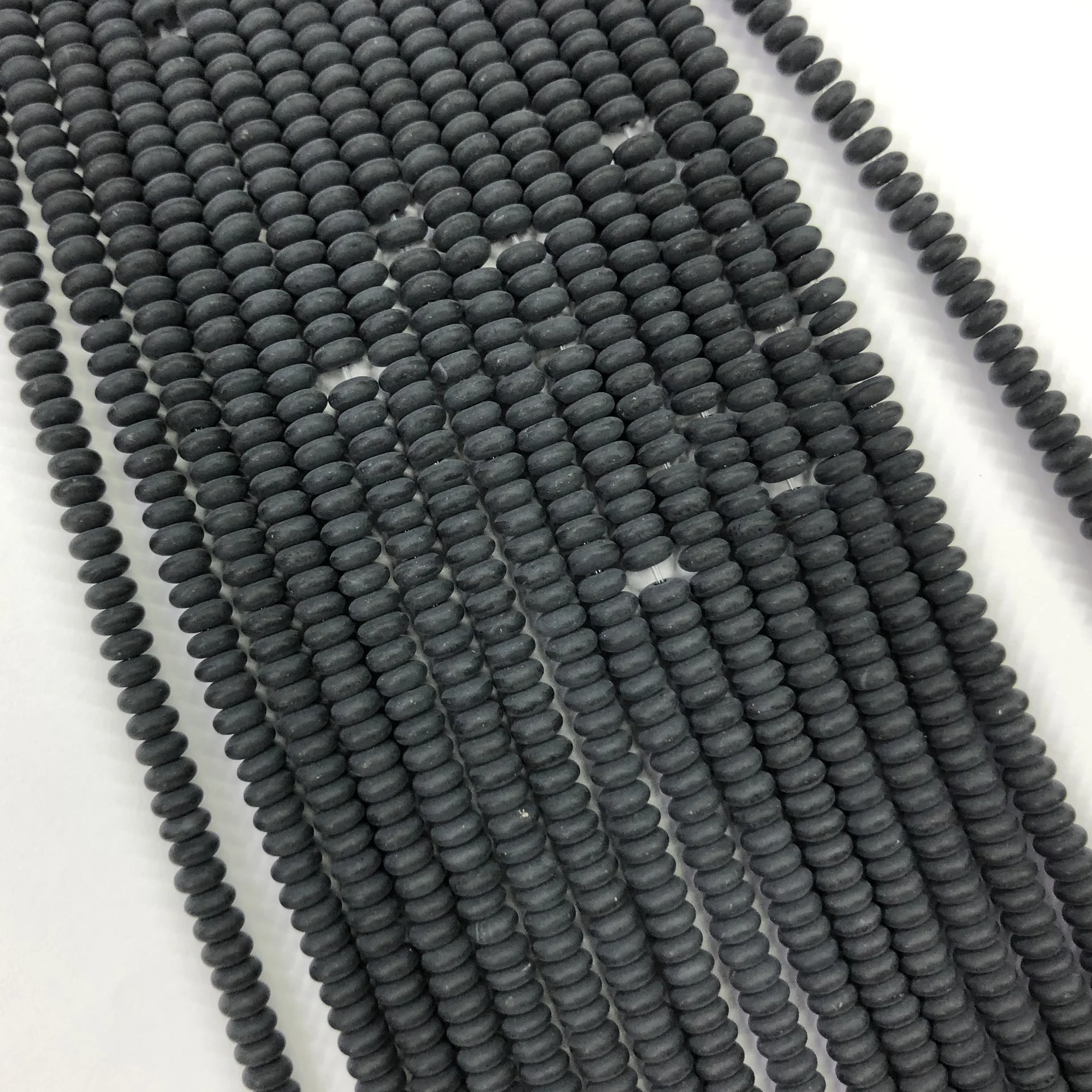 

Onyx Matte Beads Natural Stone Beads Loose Gemstone Beads Rondelle Spacer Beads For Bracelets Necklace 2x4mm 15''