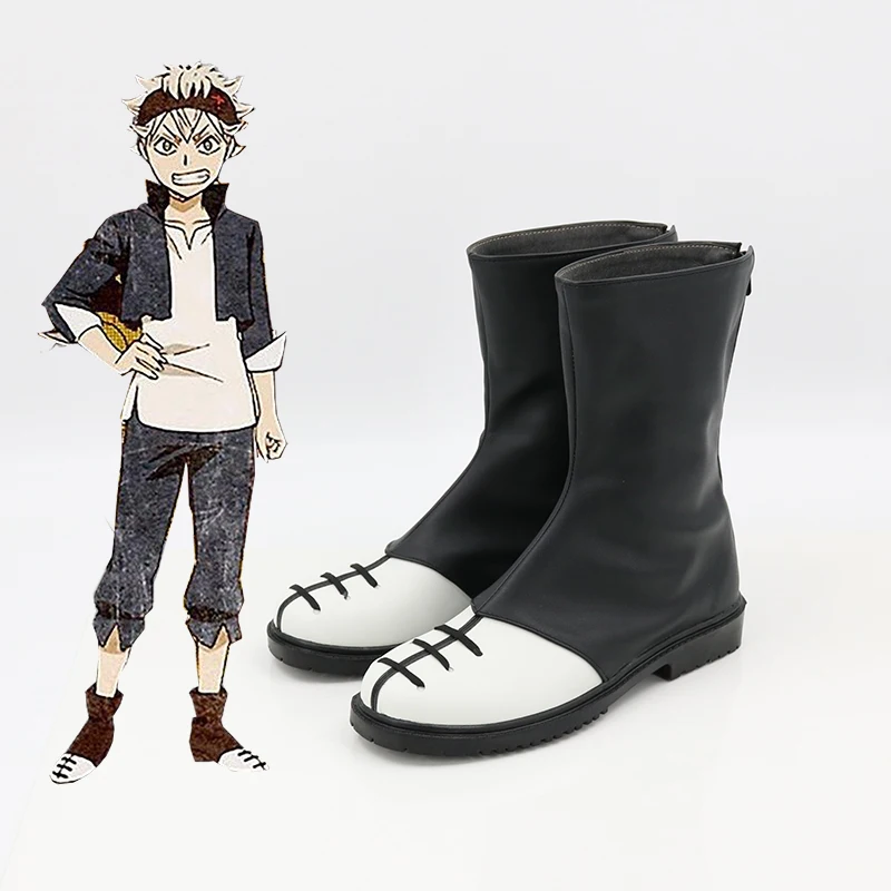 

Черная обувь для косплея Black Clover Asta, кожаные ботинки