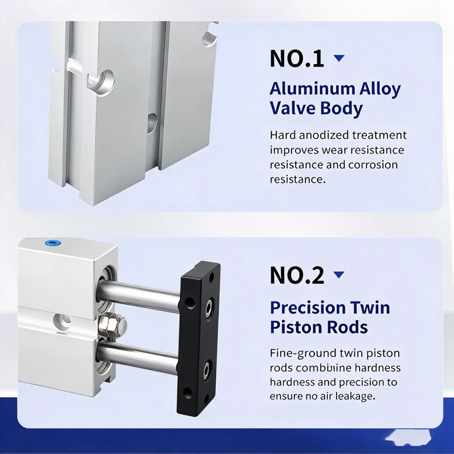 TN Twin Rod Pneumatic Cylinder High Thrust Dual Piston Double Acting Air Cylinder Airtac Type Bore 10-32mm Stroke 10-150S TN16