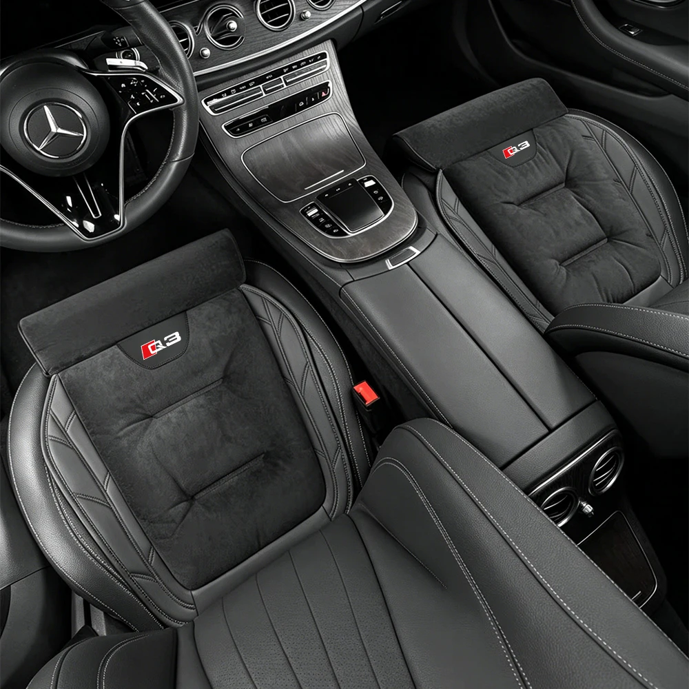 

For Audi A1 Sportback A3 A4 A5 A6 A7 A8 Q3 Q7 Q8 Car Seat Cushion with Extended Leg Rest Thickened Memory Foam Seat Back Cushion