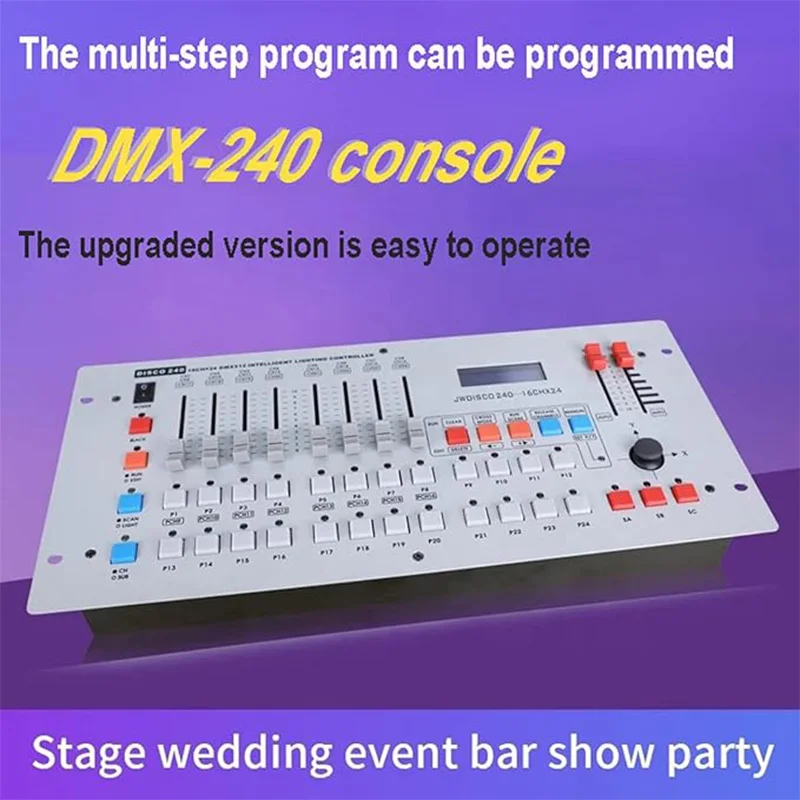 

240 Channels DMX Controller Lighting Effects Equipment Operator Signal Console for Stage Lighting XLR-3 Led Par Moving Beam