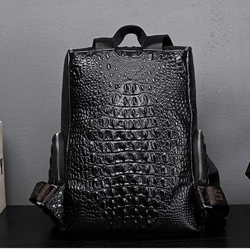 High Quality Cowhide Backpack Genuine Leather Double Shoulder Bag Student Schoolbag New Fashion Large Capacity Business Rucksack