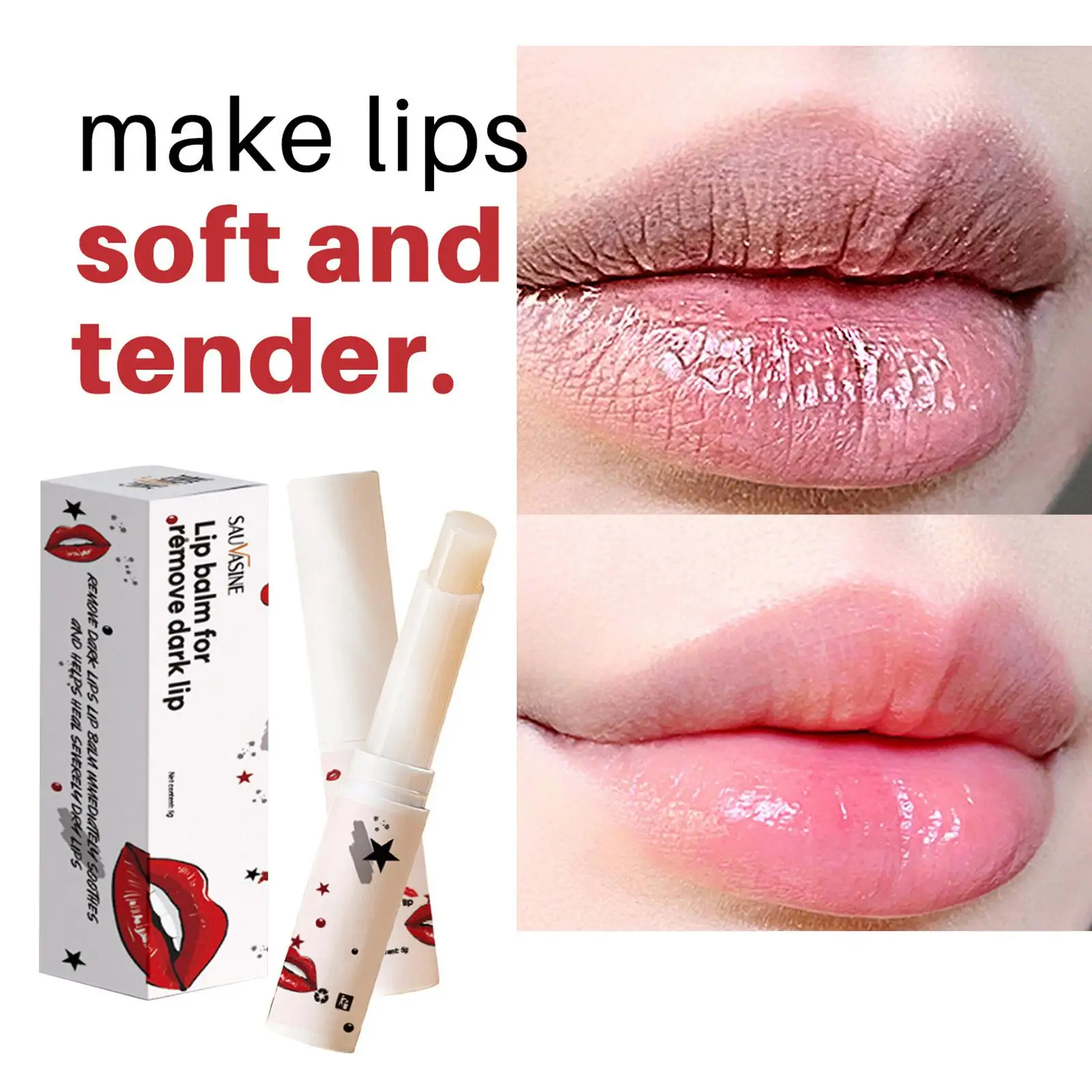 Pure Natural Lip Whitening Lightening Bleaching Black Removal Balm Eliminate Uneven Darkness on Lips Treatment Care