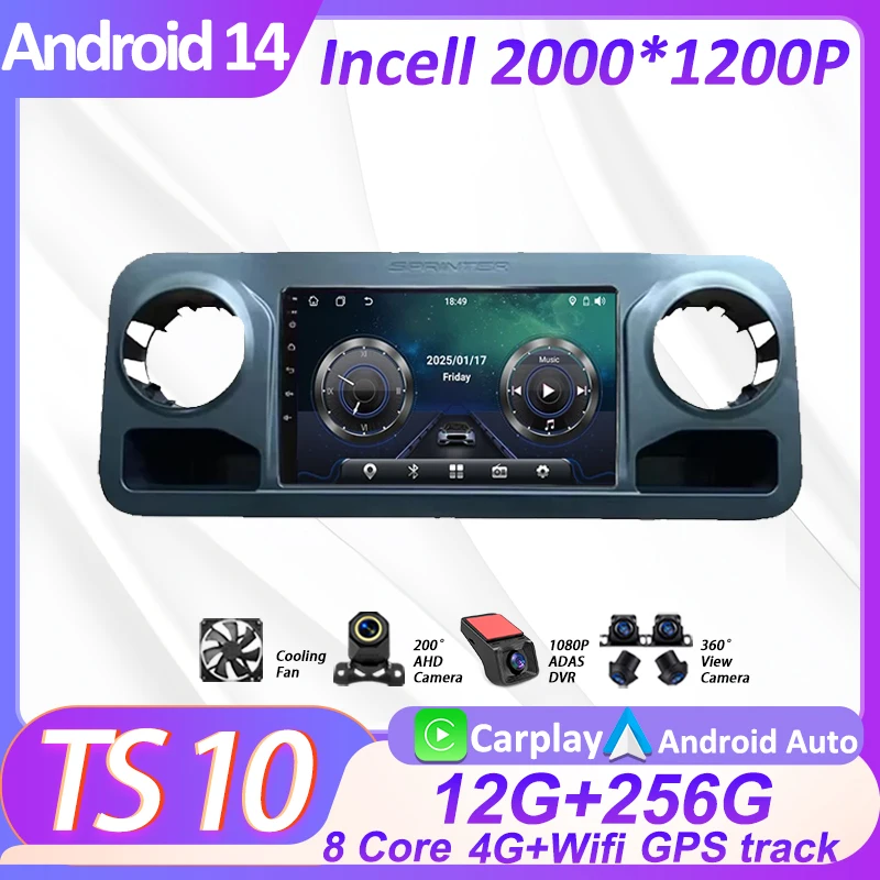 

2 Din Android Car Radio Multimedia Player For Mercedes Benz Sprinter 2018 2019 - 2022 Autoradio CarPlay Navigation GPS Wifi RDS