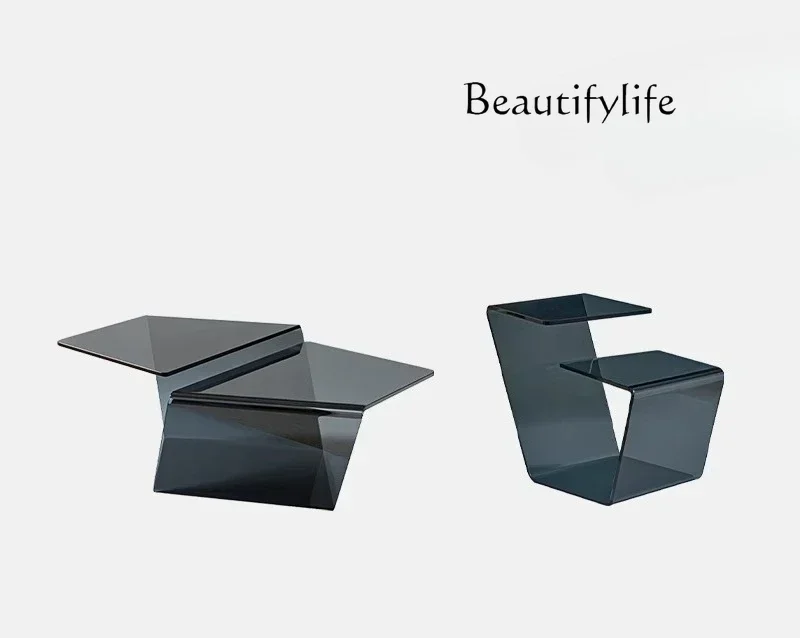 1 FTavolino da caffé in vetro Artisticco شخصية إبداعية أكريليكو Il tavolo da Tea per la casa di arte Modern dapat esse