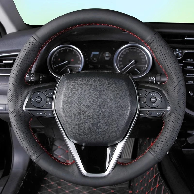 

DIY ручная работа противоскользящий чехол на руль для Toyota Corolla Levin Camry Avalon Highlander Frontlander автомобильные аксессуары