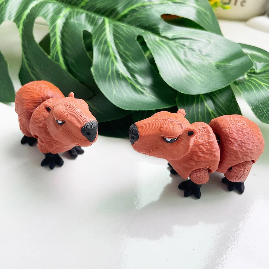 3d Printing Cute Kapibala Dolphin Model Plastic Ornament With Movable Joints Creative Desktop Decoration Sculpture Ornament