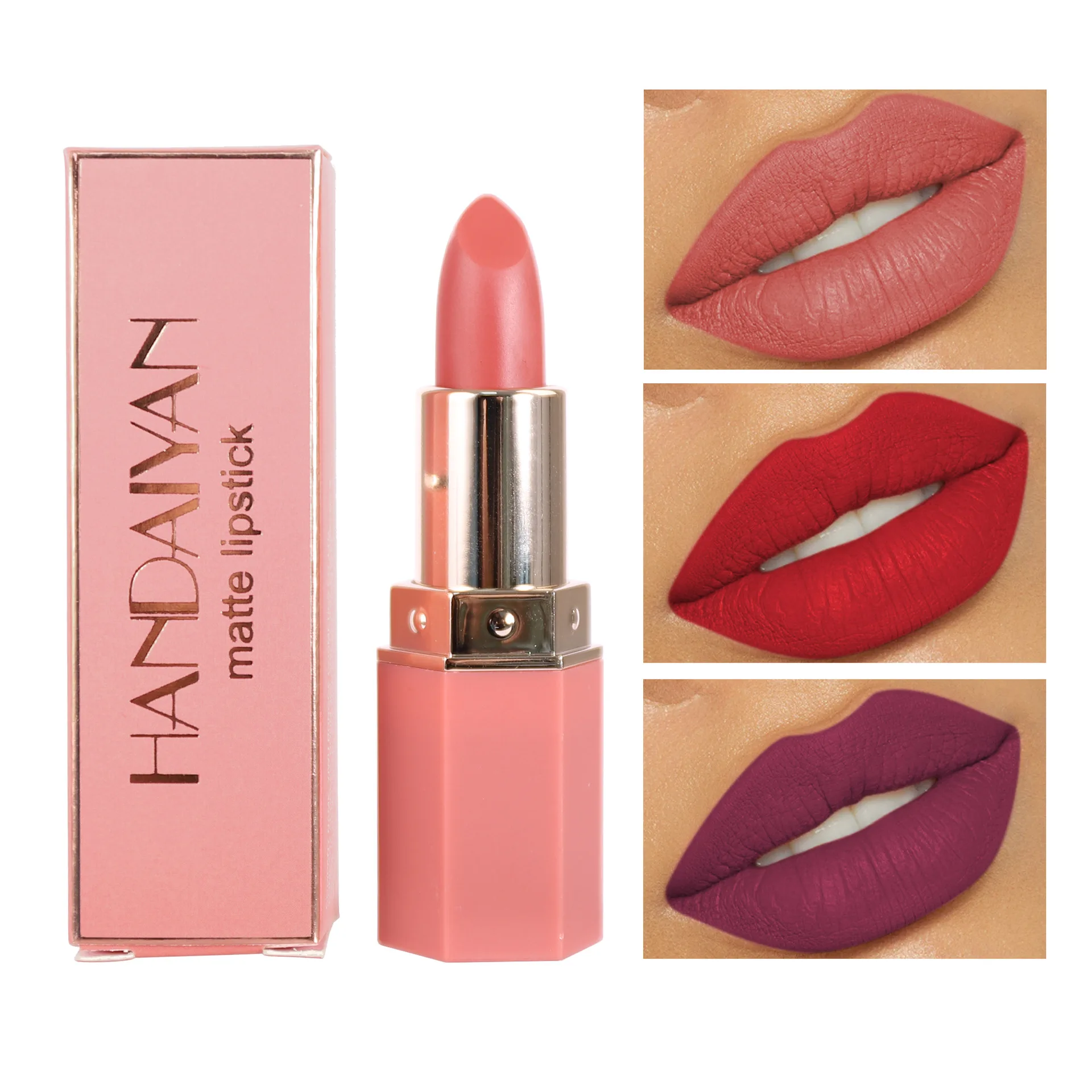 Nude Matte Lipstick Velvet Lipsticks Waterproof Long Lasting Non-stick Cup Lip Stick Not Fading Sexy Red Pink Makeup Cosmetics