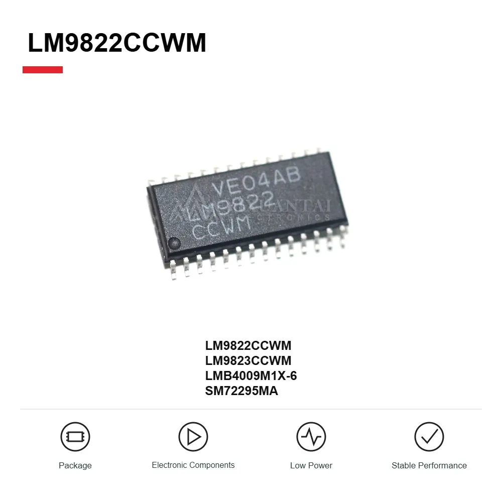 LM9822CCWM LM9823CCWM SM72295MA LMB4009M1X-6 Analog and Driver ICs SOP28 5PCS