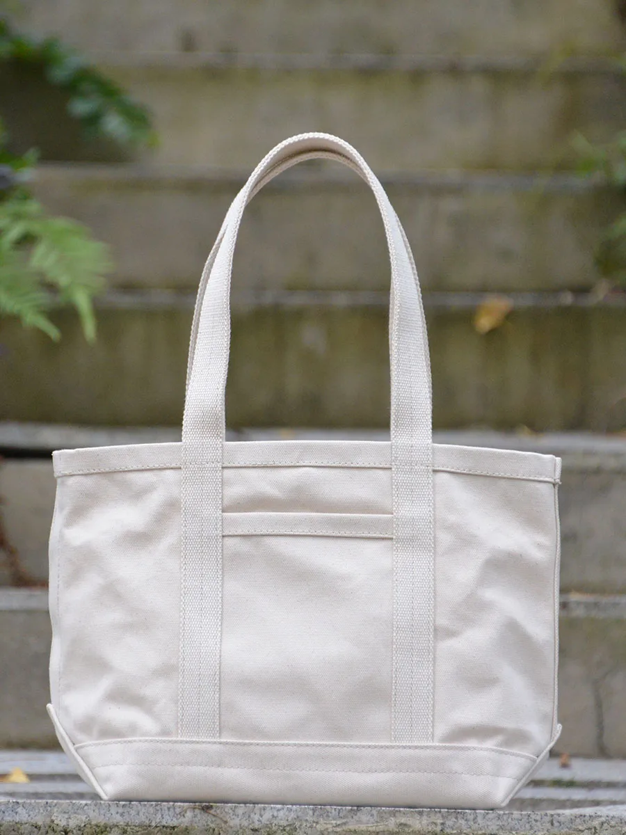

Heavyweight Canvas Tote Bag White Fre Sle Single oulder Handbag Uivy Design Casual Faion Pure Color Zipper Closure