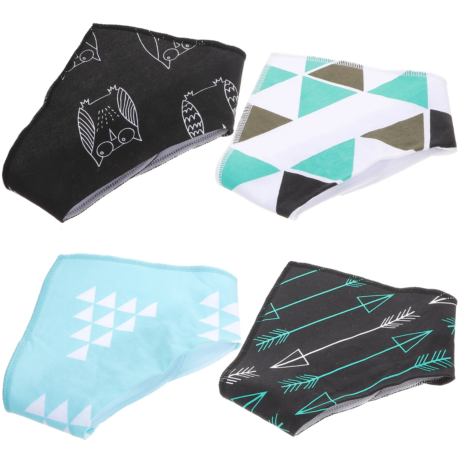 4 Pcs Bib Triangle Towel Baby Bandana Bibs for Girls Dribble Boy Saliva Cotton Supplies Newborn Drooling