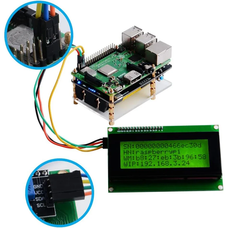 LCD2004 2004 Modulo LCD Schermo blu/verde/bianco Display LCD a caratteri 20X4 Modulo adattatore interfaccia seriale IIC I2C per Arduino