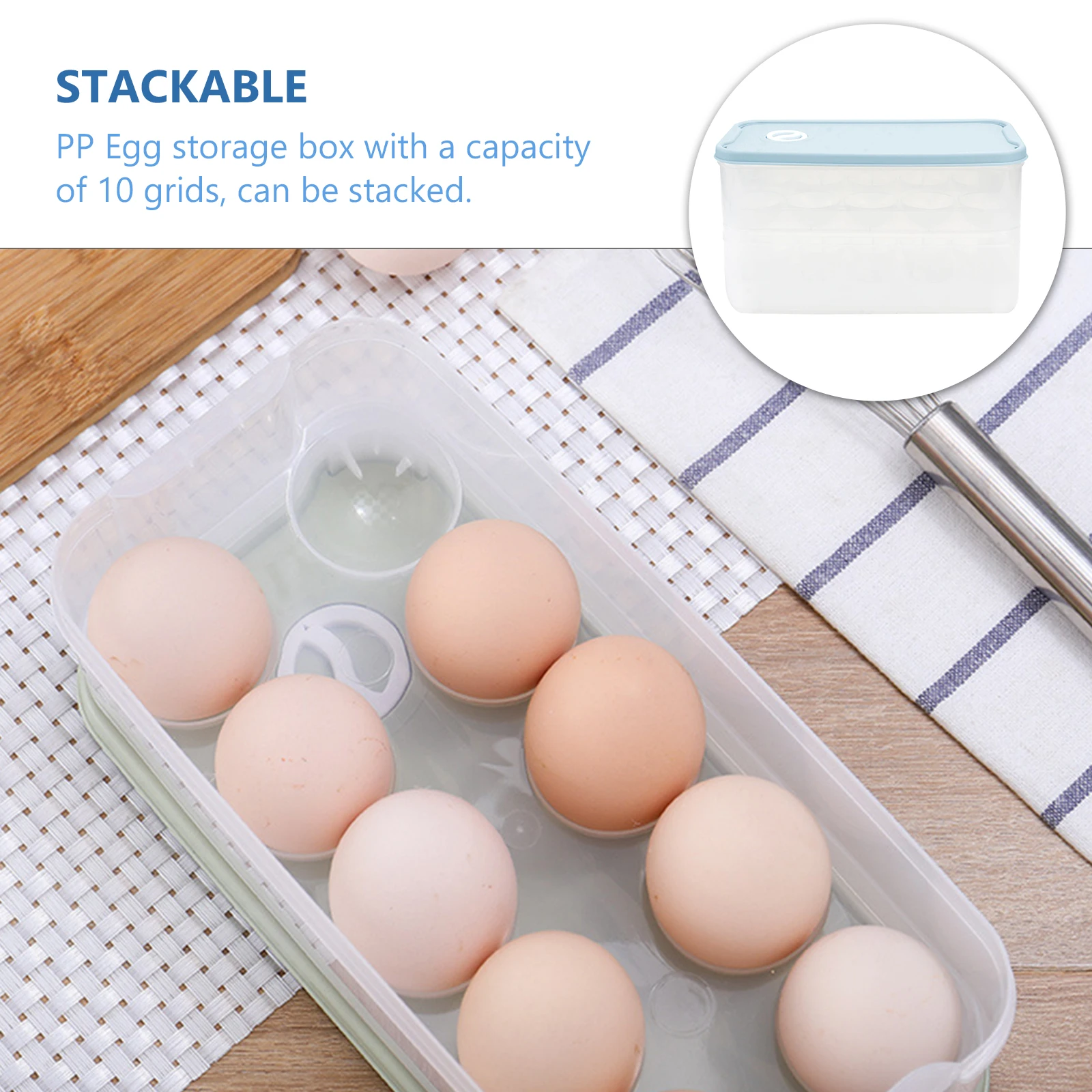 

Egg Storage Box Organizers Cartons Tray Container Kitchen Household Kitchenware