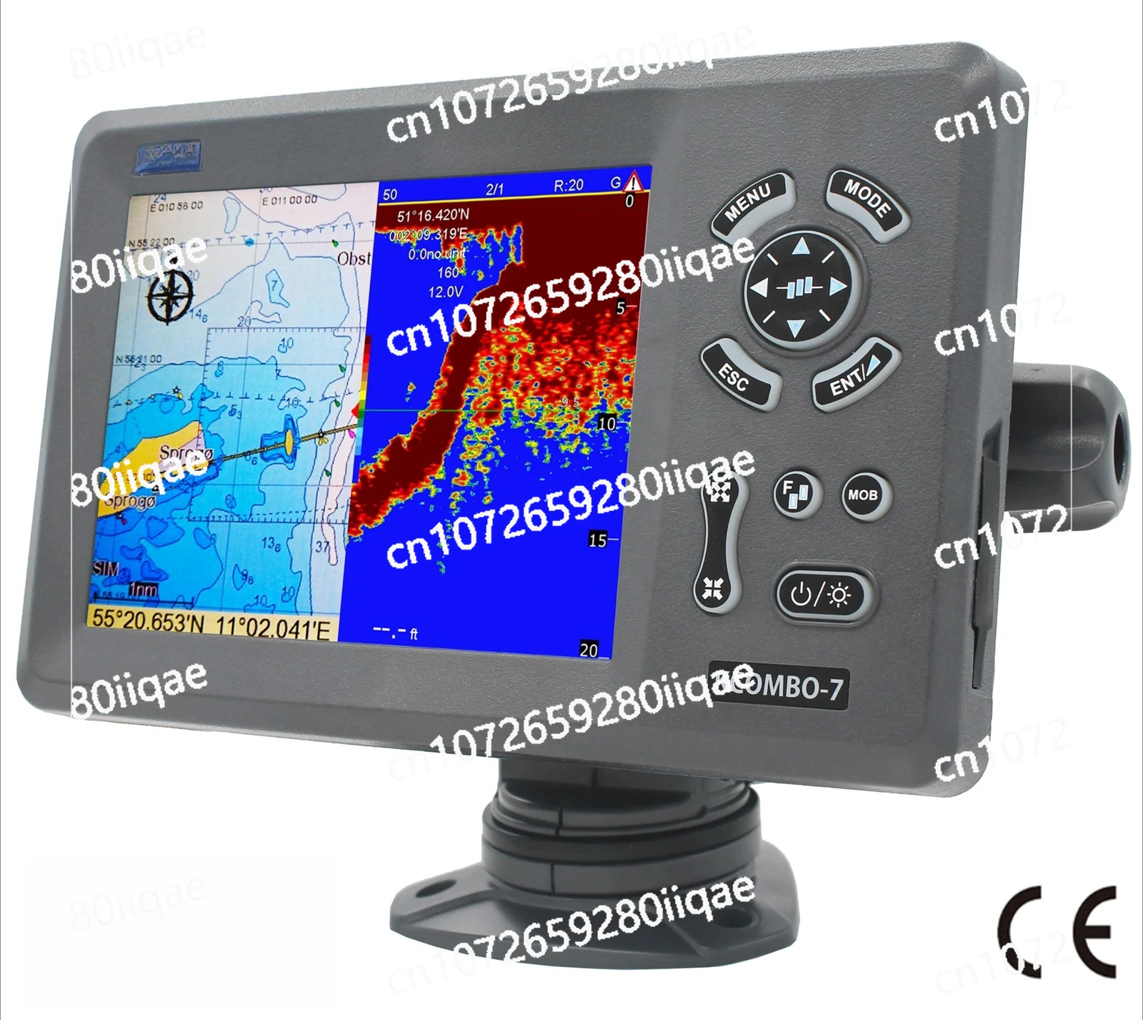 

Морской GPS-эхолот, комбинированный преобразователь, цветной ЖК-дисплей, GPS-плоттер, комбинированный с эхолотом GPS + FINDER FISH