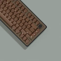 Teclas de cereza de grano de madera, Material PBT, letras laterales, juego grande, tapas de teclas para teclado mecánico, ISO ANSI, diseño de Wooting Hi75