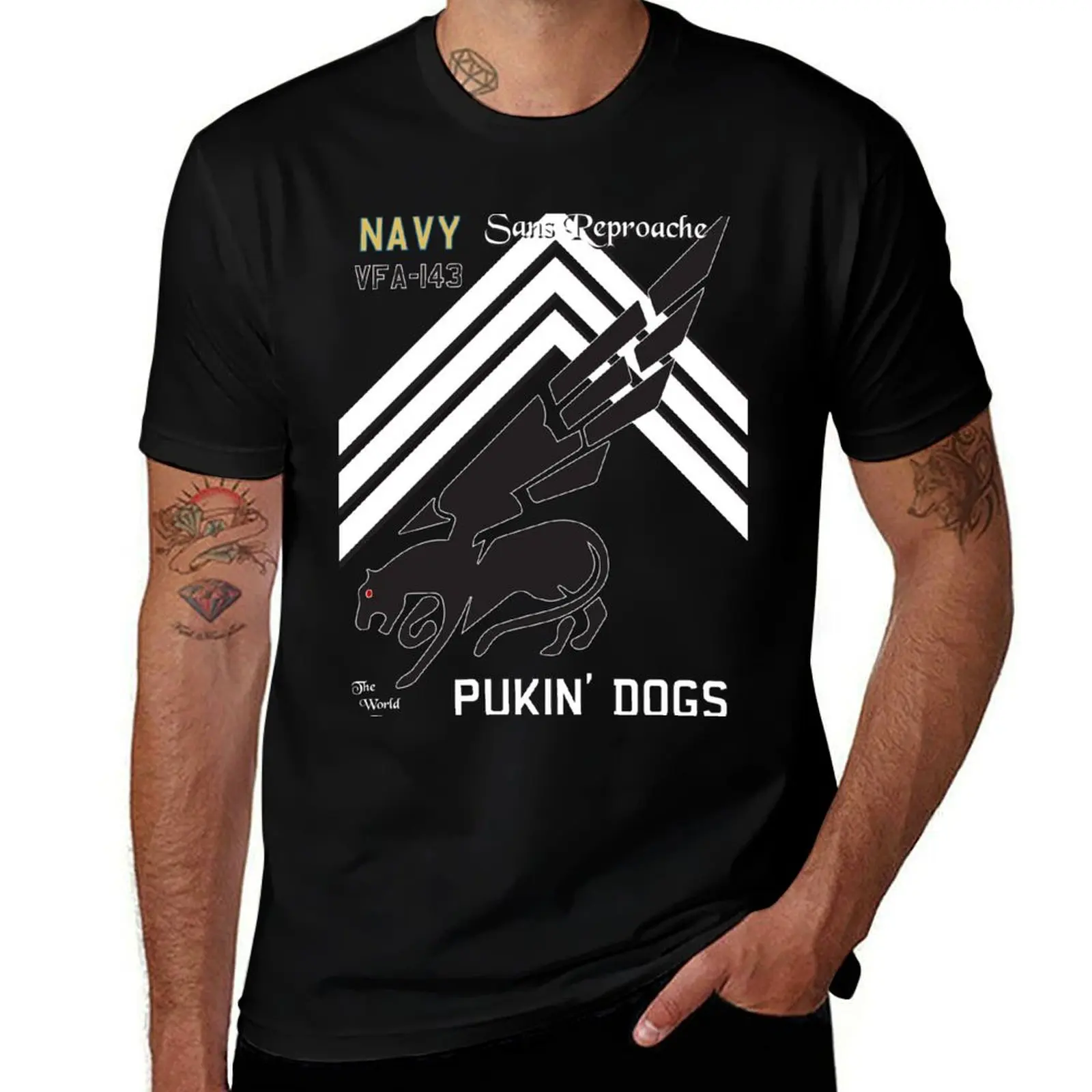 

VFA-143 The World Famous 'Pukin' Dogs' T-Shirt t shirts cotton 100% t shirt man designer T-shirt