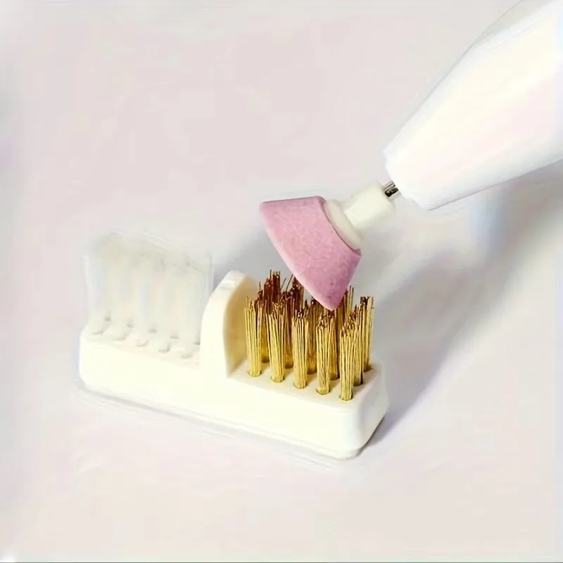 مسمار الفن الأسلاك النحاسية مثقاب تلميع رئيس تنظيف فرشاة إزالة الغبار أداة شعيرات ناعمة #1