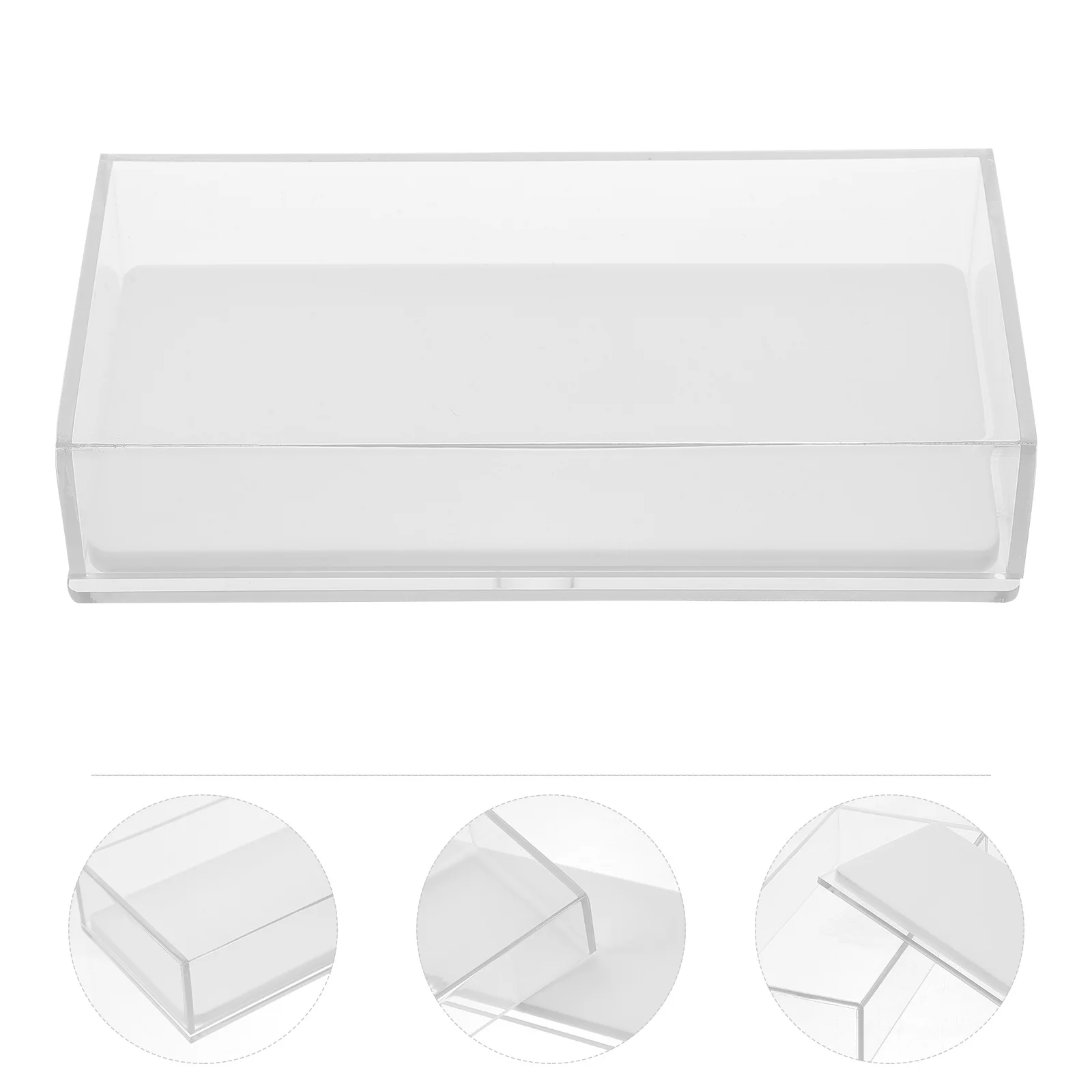 Scatola portaoggetti per ciglia Custodia per ciglia finte in acrilico trasparente con design compatto Ideale per l'esposizione e la protezione della scatola per imballaggio delle ciglia