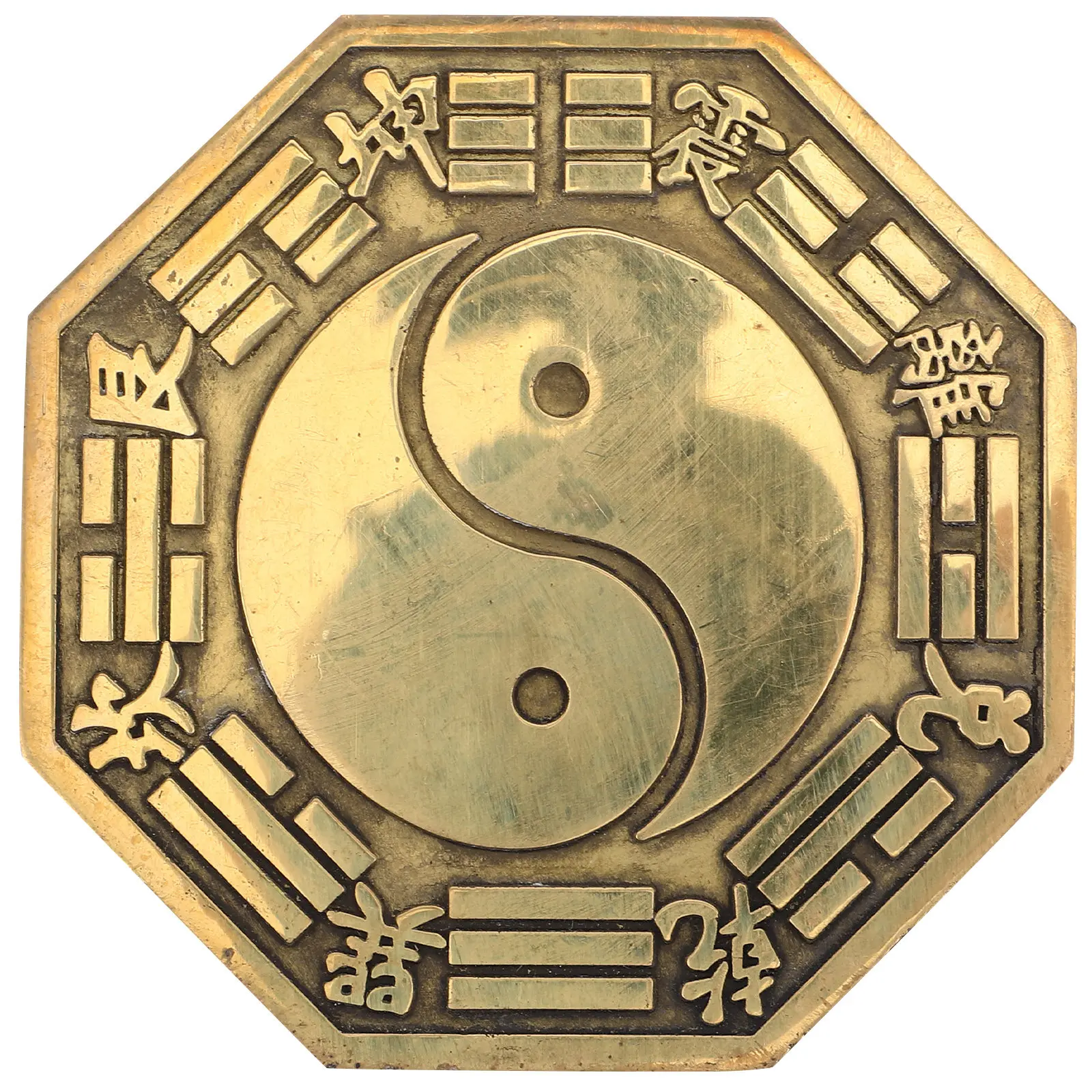 Exquisite Copper Bagua Bodhi Mirror Feng Shui Ornament for Home Office Decor Wedding Portable Pocket Vanity