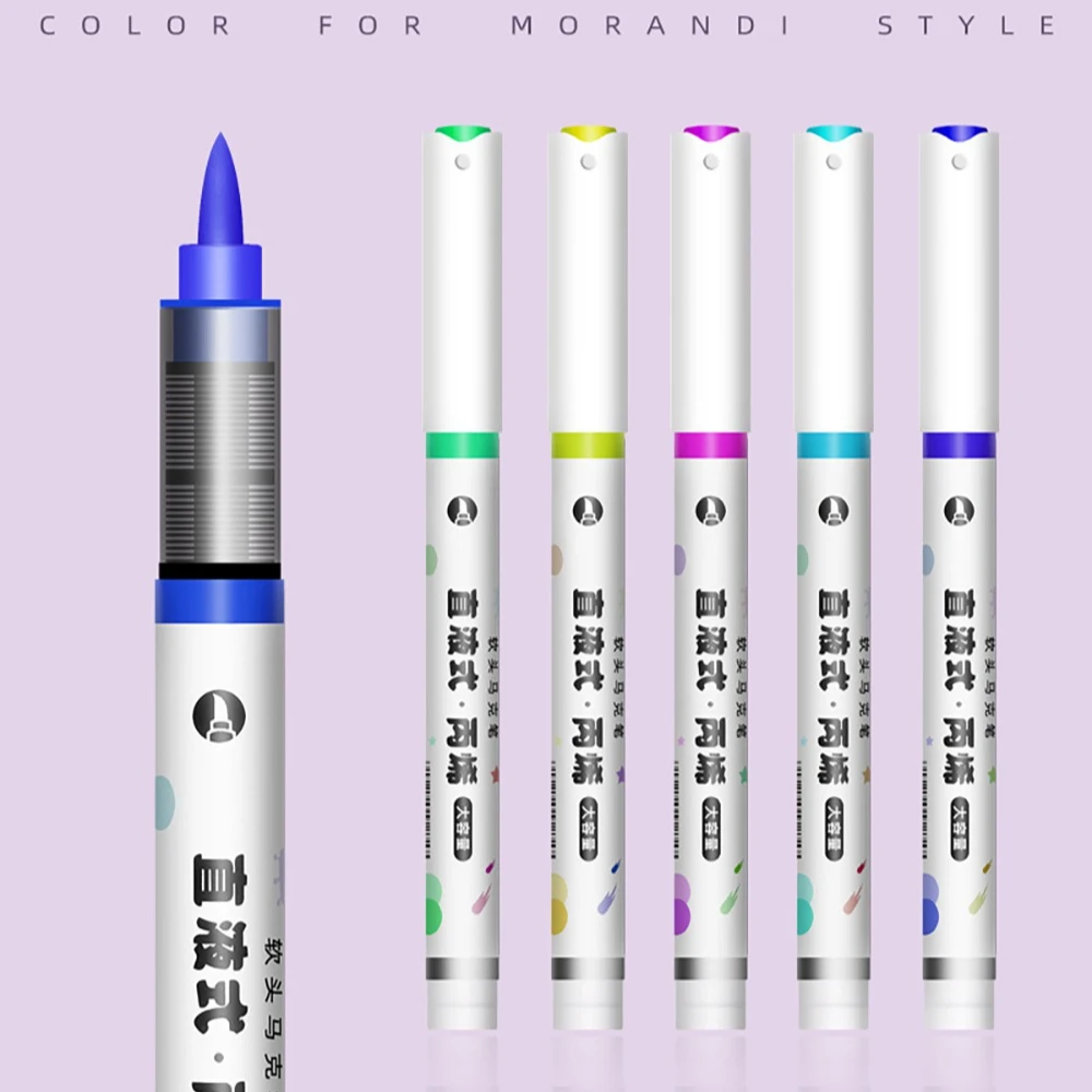 12/24/36/48 لونًا علامات فنية من الأكريليك Mrker نوع سائل مستقيم دائم لطلاء الرسم والقرطاسية الفنية واللوازم المدرسية.