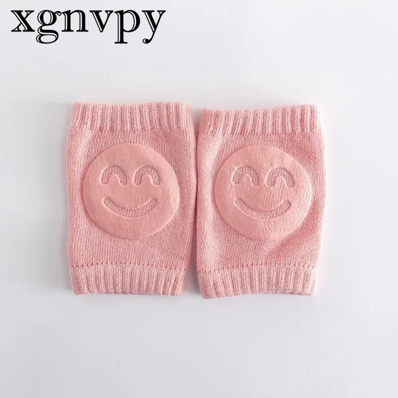 xgnvpy Summer Hoops Baby Leg Brace Elbow Pads Toddler Crawling Knee Brace Smiling Face Cute and Sweet for Toddler Baby