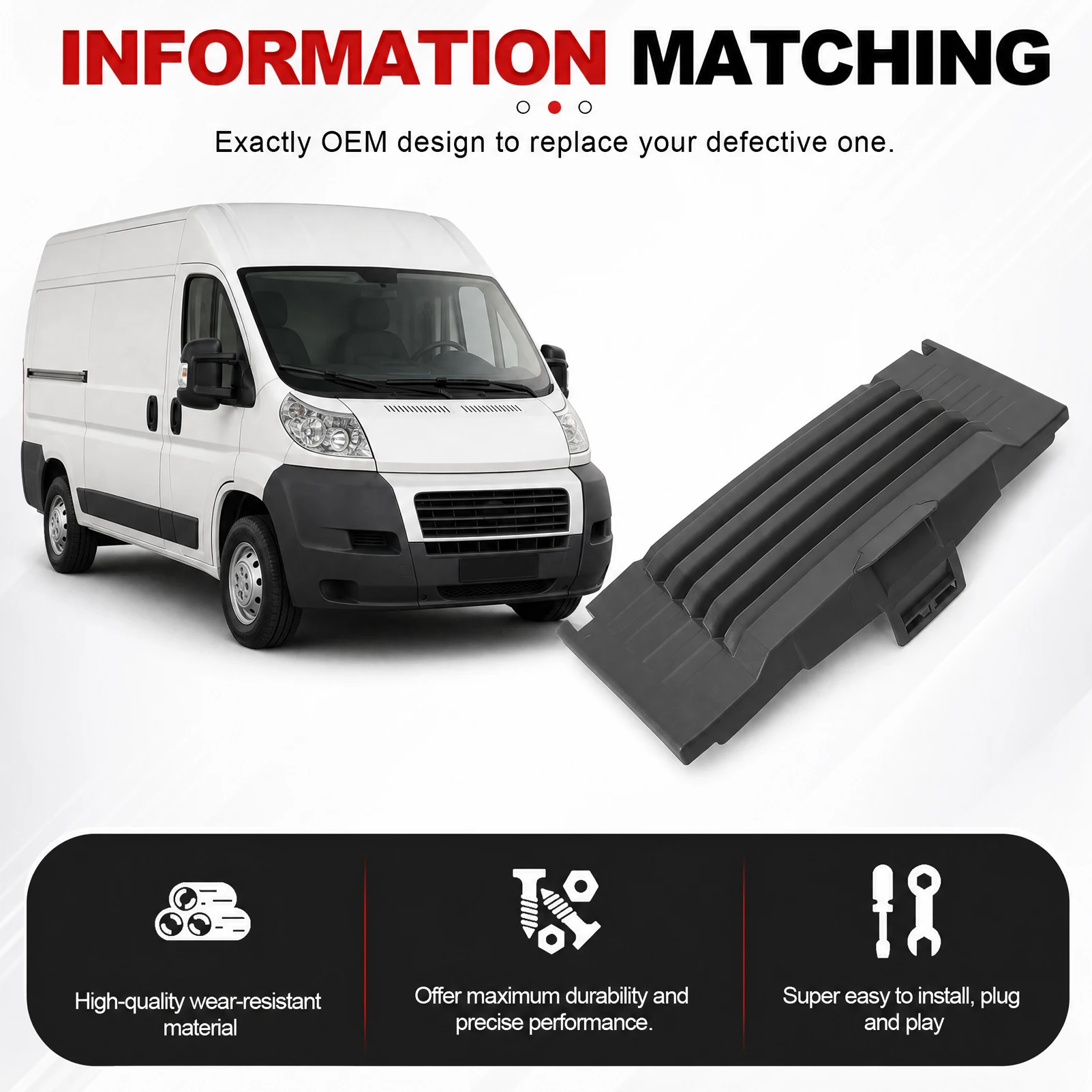 Car Front Seats Vent Cover for Relay For Boxer For Fiat Ducato 2006 On Front Row ABS 60911957 60911668 735431348 1617244980