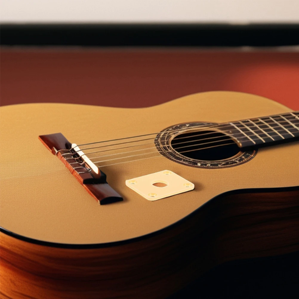 

2pcs Electric Guitar Jack Plate Covers Durable Plastic Output Socket Adjustable Spacer Compatible With Various Guitar