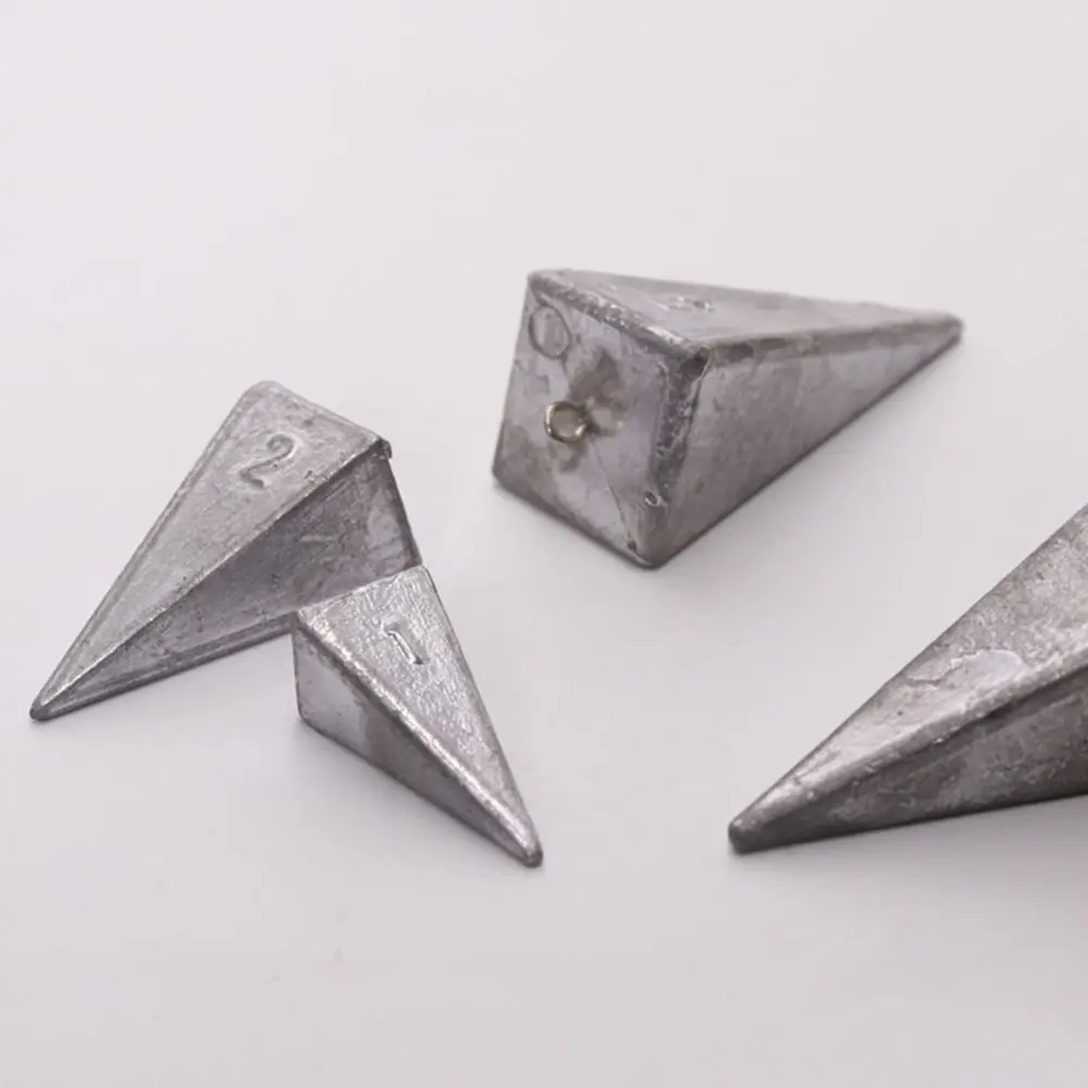 

1/2pcs Taper Fishing Lead Sinkers 4 corner Sinker 75g-167g fishing Weight weight Triangles Fishing Weight Sinker Fishing Tackle