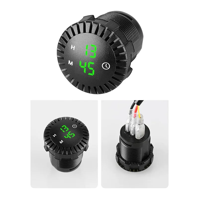 LLCS-1 pezzo Caricatore per interruttore orologio elettronico LED per auto Forniture per auto universali Luce rossa