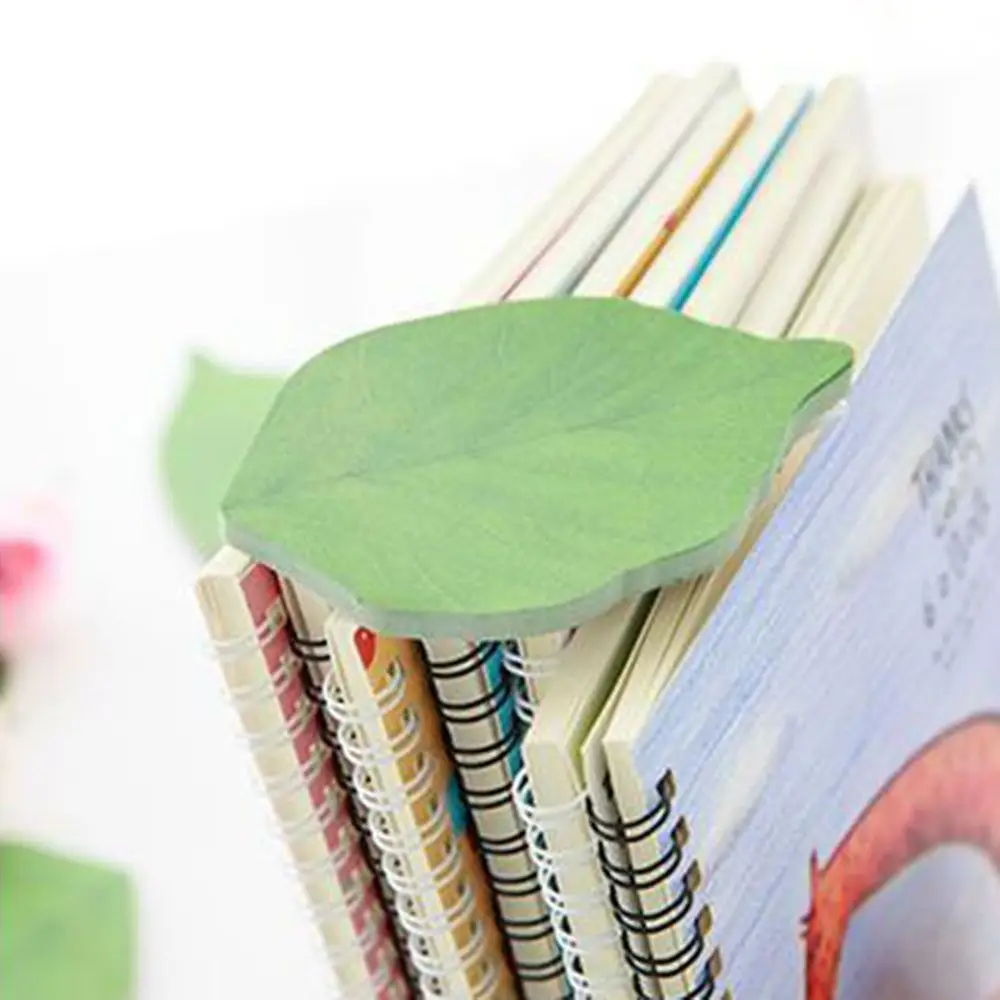 Leaf Shape Sticky Notes Portable Tearing Memo Pad Agenda Organizer Self-adhesive Making Journaling Plan Sticker