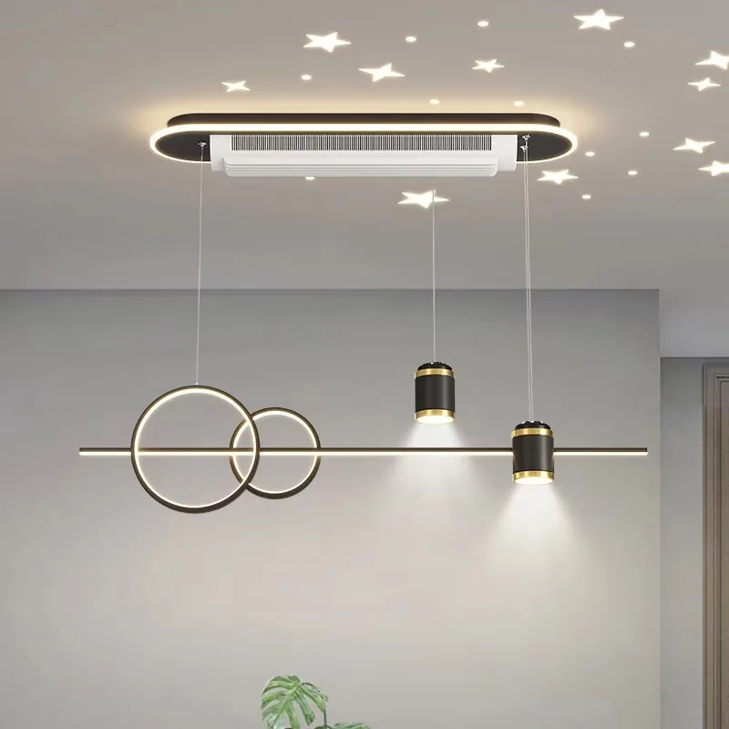

Modern Design Iron Ceiling Fan with Light Emitting Diode