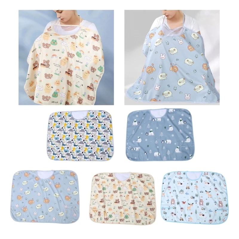 Baby Nursing Cover Breathable Breastfeeding Cover for Mom Cotton Baby Feeding Blanket Privacy Apron with Cartoon Pattern P31B