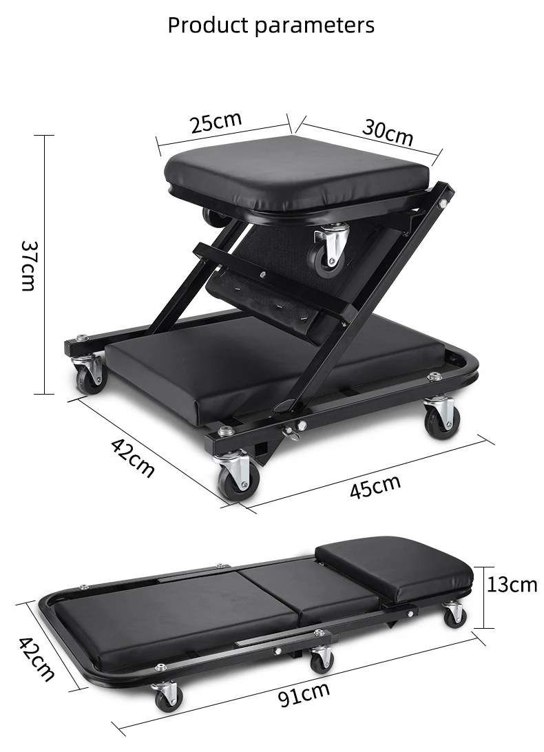 Folding Car Repair Bed 36-inch Car Repair Bed Maintenance Work Bench Automobile Maintenance Hardware Tool Stool Seat