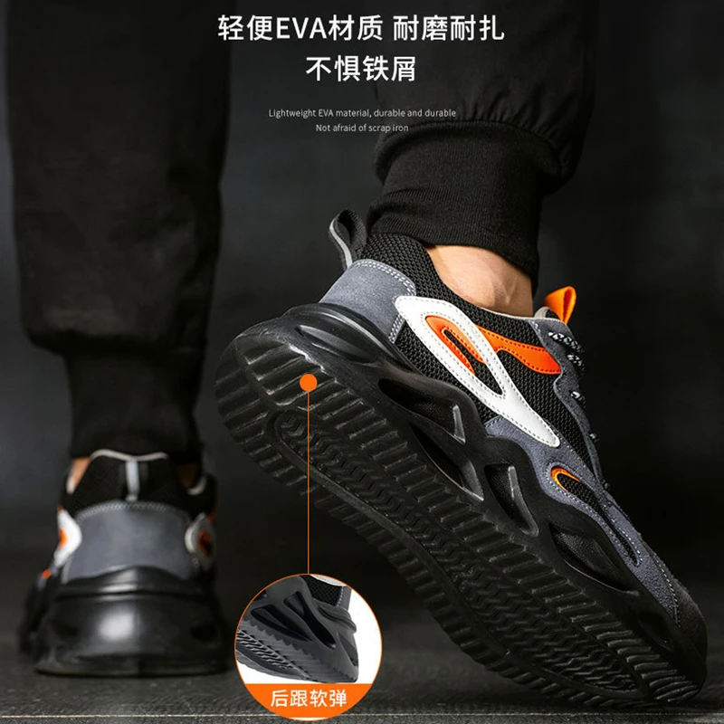 Labor Protection Shoes New Lightweight Anti impact Anti Puncture Work Shoes Safety Shoes Protective Shoes