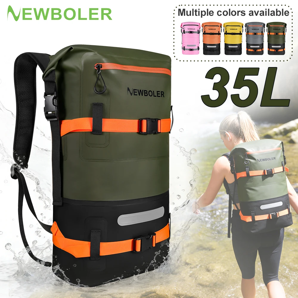 

NEWBOLER New Dry Bags Waterproof Bag for Women Men 35L Swimming Rafting Kayaking River Trekking Waterproof Dry Bag Backpack ﻿
