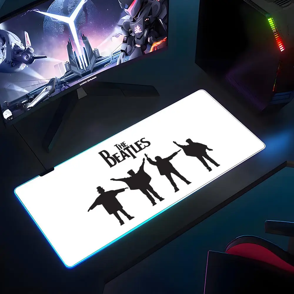 

Коврик для мыши Band The Beatles, резиновый противоскользящий коврик для клавиатуры RGB, 40x90 см, коврик для мыши, игровые аксессуары, коврик для офисного компьютера XXL