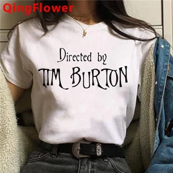 tim burton top women Y2K manga t-shirts girl streetwear anime manga clothes